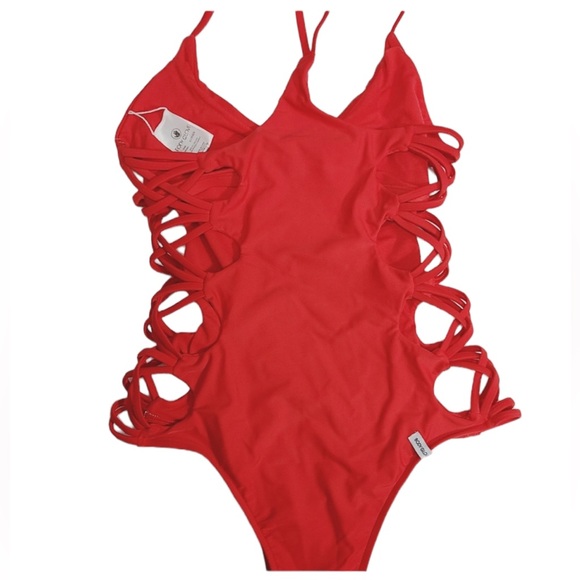 BODY GLOVE Womens Standard Smoothies Crissy 1 Piece Swimsuit Strappy Sides NWT - Picture 9 of 13